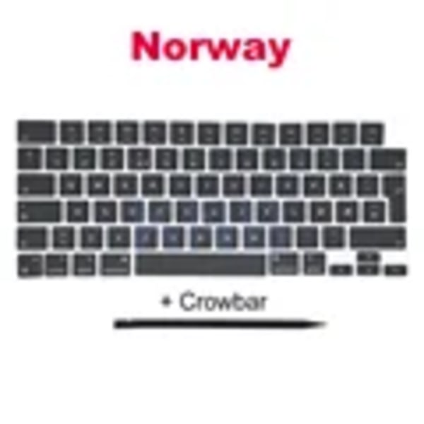 Nya Brittiska Ryska Tangentbords Tangentkapslar För Macbook Pro M1 M2 14&Quot; 16&Quot; A2442 A2485 A2779 A2780 Keycaps 2021–2023 År Norway