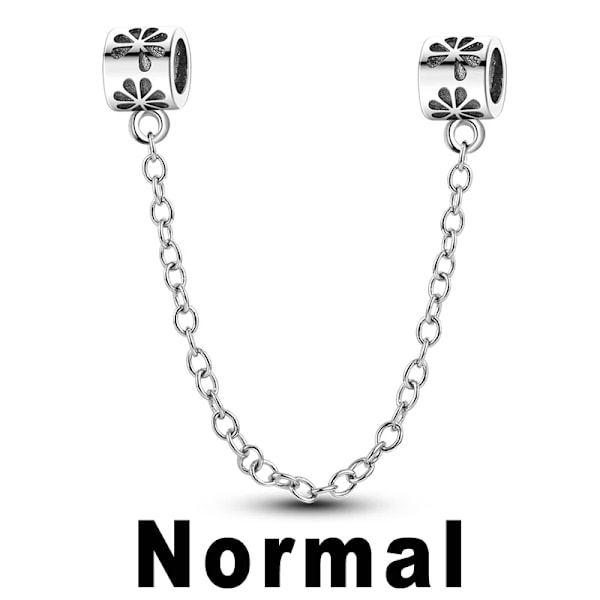 925 Sterling Sølv Clip Charms Sikkerhedskæde Charm Silikonprop Perle Fit Smykker Fremstilling Til Pandora Armbånd T Diy PTC447