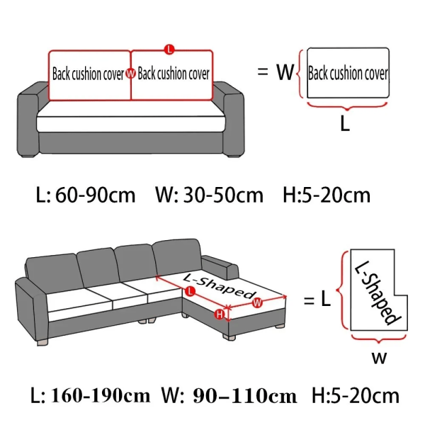 Tjockt sammetstyg Sofffodral Sofffodral Plysch soffkuddfodral Elastiskt överdrag All-inclusive Cover Matsal light grey 2RD 95-135cm