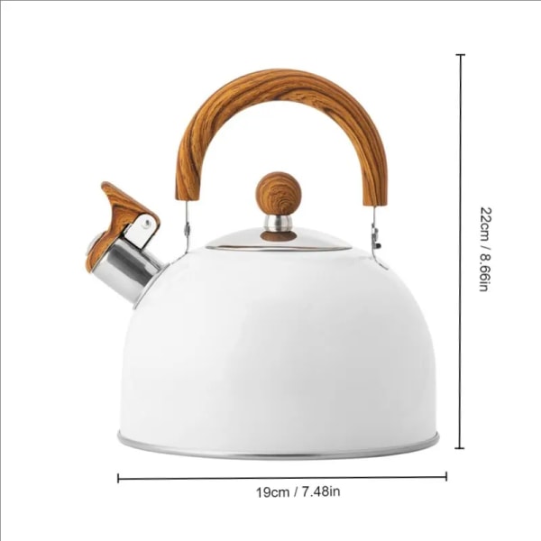 Bouilloire à sifflet en acier inoxidable, bouilloire épaissie, cuisinière à induction à gaz, universelle, 2,5 L, 3L, 1PC light green 3L 1pc