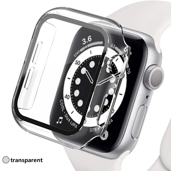 Karkaistu lasikotelo Apple Watch Series 8 7 44mm 45mm 41mm 40mm 42 iWatch 6 Se 5 4 3 näytönsuoja. Apple Watch -lisävarusteet transparent 40MM