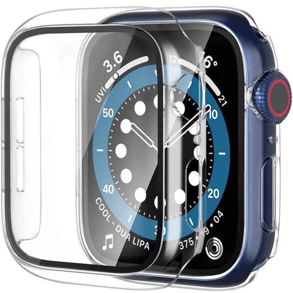 Glas+ cover För Apple Watch Case 44mm 40mm 42-41mm 45mm Bumper Screen Protector apple watch series 9 8 7 6 5 4 3 se Tillbehör Matte Transparent 19 Series 321 38MM