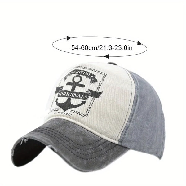 Brev Tvættet Retro Baseball Cap Pappa Hat Casual Cap Hip Hop Snapback Huer Til Mænd Kvinder Pirate Ship Udendørs Solskærm Gore Ras Capp Coffee