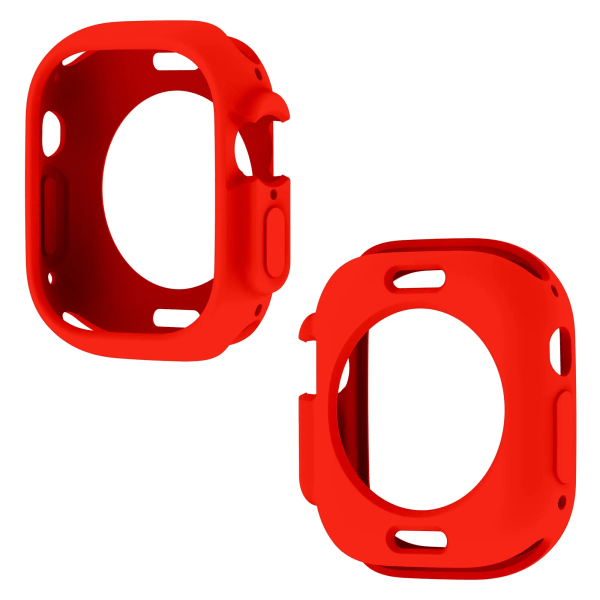 Cover För Apple Watch ultra 2 49mm 44mm 40mm 45mm 41mm 42mm 38 Tillbehör Silikon Bumper Protector iWatch serie SE 4 3 6 7 8 9 white 44mm series654 SE