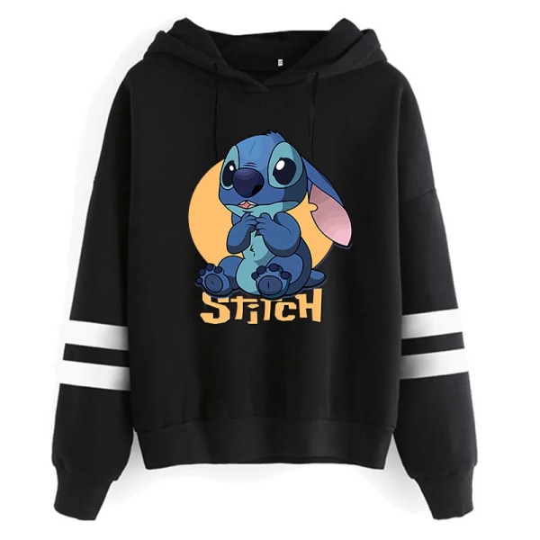 Estetisk Rolig Y2k jultröja Lilo Stitch Tecknad huvtröjor Dam Söt Stitch Anime Manga Hoody Kläder för kvinnor 59009 S