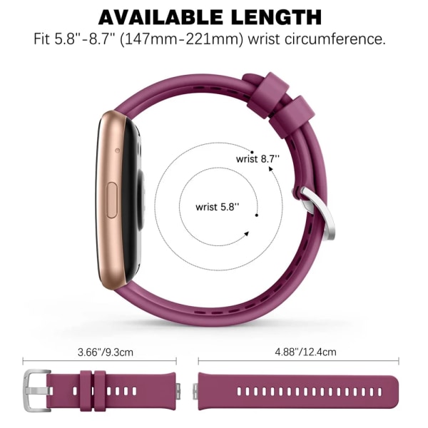 Klockarmband för Huawei Watch Fit-rem Silikonrem för Huawei Watch Fit nytt Correa-armbandsrem Red Bundle