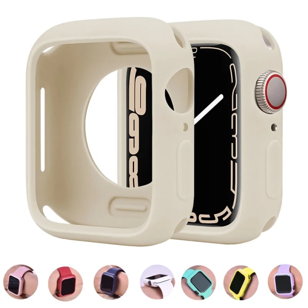 Mjukt case för Apple Watch 45mm 41mm 40mm 44mm 42mm 38mm Bumper Cover Protection Shell för iWatch Series 8 7 6 SE 5 4 3 Black Series123 42MM