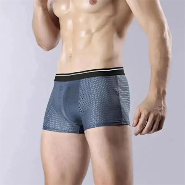 4/8 kpl Mesh Mukavat Pehmeät Shortsit Miehet Plus 5Xl 4pcs-B  Black 4XL