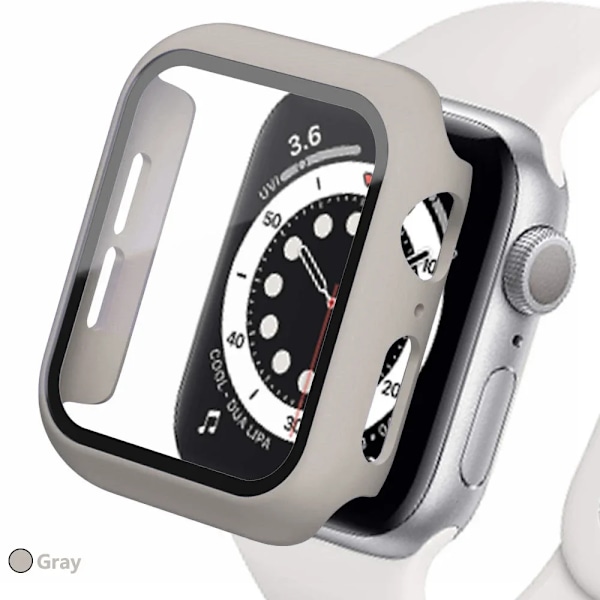 Karkaistu lasikotelo Apple Watch Series 8 7 44Mm 45Mm 41Mm 40Mm 42 Iwatch 6 Se 5 4 3 Näytönsuojalle. Apple Watch -lisävarusteet Gray 38MM