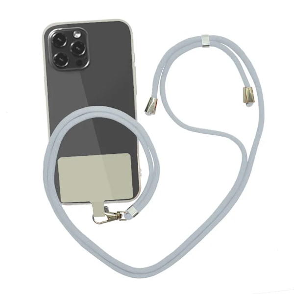 Telefon Lanyard Justerbar Aftagelig Halsbånd Lanyard Strap Til Mobiltelefon Tilbehør Mobiltelefon Reb Halskæder Universal White