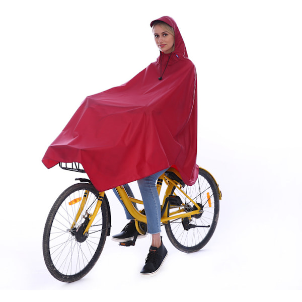 Vuxen Cykel Lång Poncho Student Liten Elektrisk Cykel Raincoat Single Brim Utrikeshandel Export Regnrocka Sapphire Blue XXXL