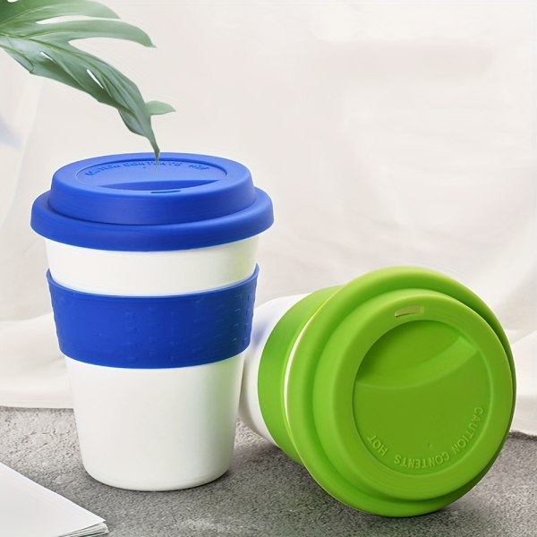 1 st, 13,5 oz resekaffemugg med lock - Slitstark PP-plastmugg för sommardrinkar och resetillbehör - Perfekt födelsedagspresent Gray