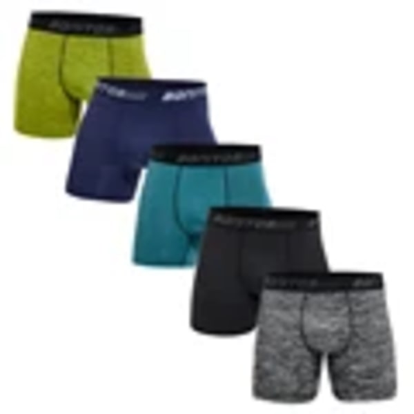 5St Pack 2023 Män Trosor Polyester Underkläder Han Varumärke Boxer Och Underkläder För Homme Lot Lyx Set Sexigt Shot Brts Gåvagn B20 5pcs-1 L