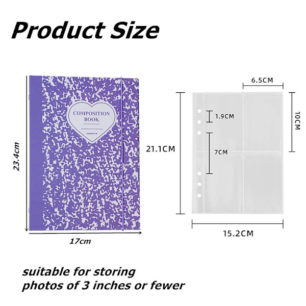 Värikäs valokuva-albumi Kpop Photocard Binder Pp Materiaali Photocard Haltija Idol Kort Keräyskirja Mini Valokuva-albumi Albumi D