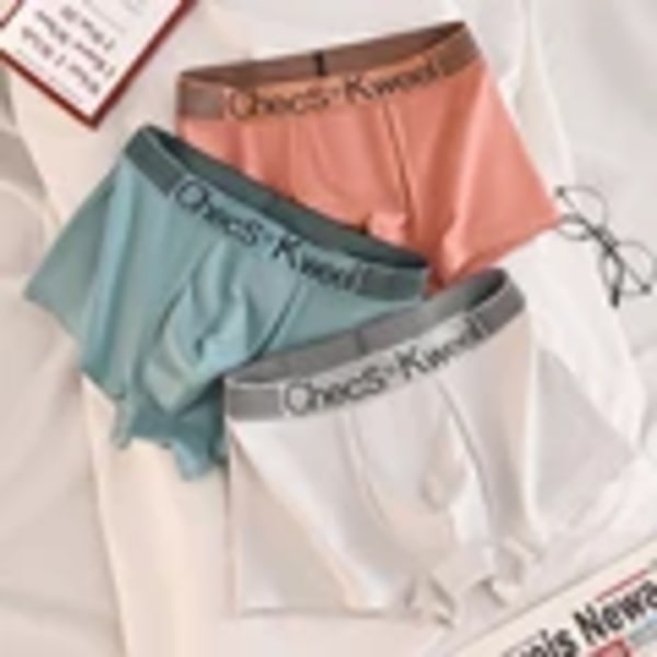 3St Mäns Boxer Shorts Underkläder Sexiga Trosor Bomull Boxers Man Underpansar Manliga Shorts Home U Konvex Lingerie Stor Storlek L-6Xl 3pcsH XL 50-60kg