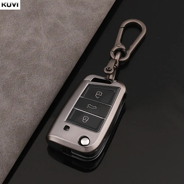 Fashion TPU Car Key Case Full Cover Fob For VW Volkswagen Golf 7 MK7 Tiguan MK2 For SEAT Ateca Leon FR 2 Ibiza For Skoda Octavia Grey Set 1