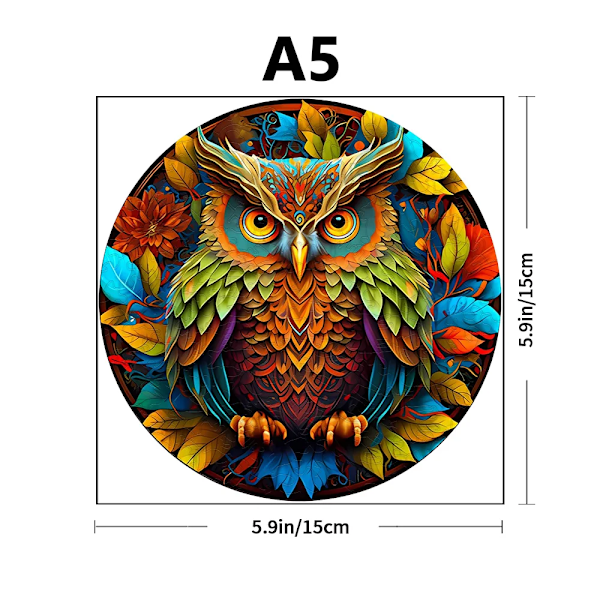 Owl Wooden Puzzle Puzzle Puzzle Personalized 3D Puzzle Adult and Children's Gift Education Children's Toy Game K233-A5