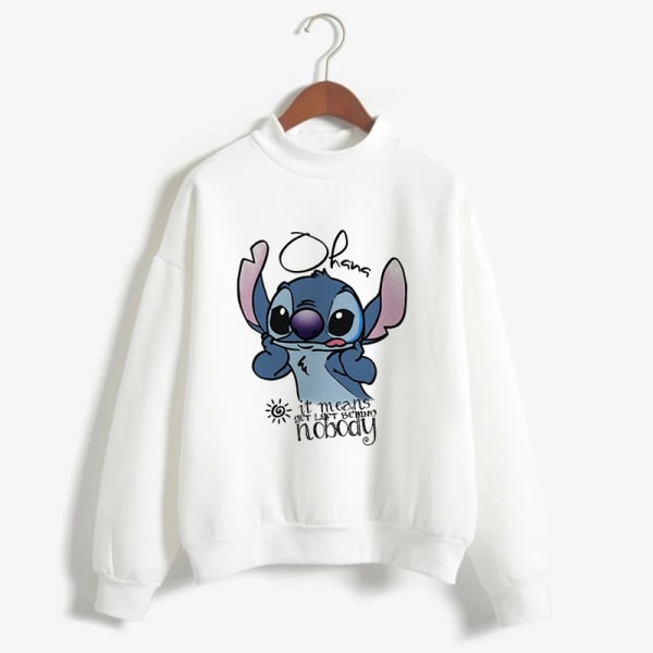 2023 Turtleneck hoodie Stitch Funny Women Harajuku Cute Lilo and Stitch Anime Sweatshirt Manga Streetwear Hoody Kvinna 59231 M