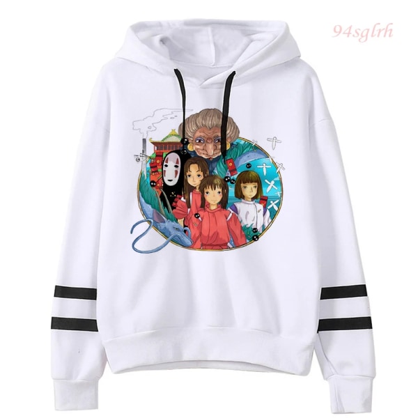 Totoro Kawaii Luvtröja med tecknad printed rolig tröja damer Spirited Away Miyazaki Hayao Sweatshirt Koreansk stil Toppar Dam 9 XL