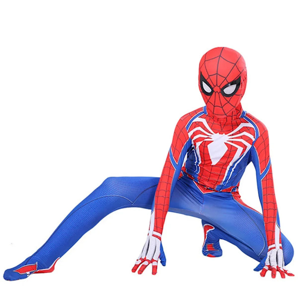 Barn Spindelmann Kostym Peter Parker Bodysuit Halloween Pojkar Flickor Spela Film Fan Cosplay Fantasy Kostyme 07 130