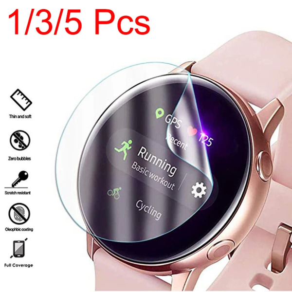 1-5Pcs Hydrogel Skyddande Film För Samsung Galaxy Watch 3 5 Pro 4 Classic Gear S2 S3 Titta På Aktiv 2 4 Skärm Skärm S. For Active 4 40mm 5Pcs