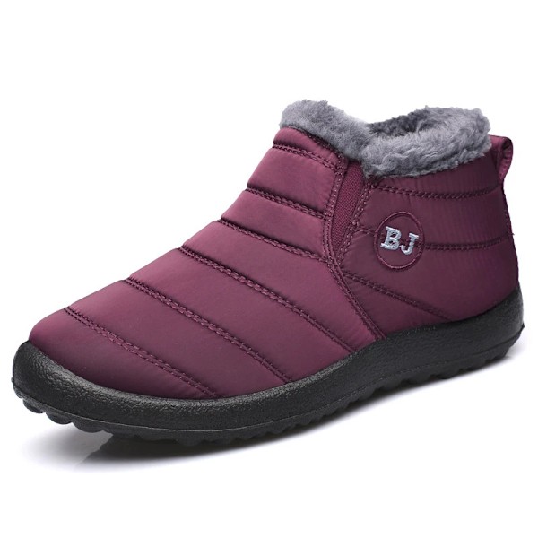 Damskor Stövlar Lätta Ankelstövlar För Kvinnor Vinterskor Med Päls Botas Mujer Vattentäta Snöskor Vintertrend Booties Purple J 40