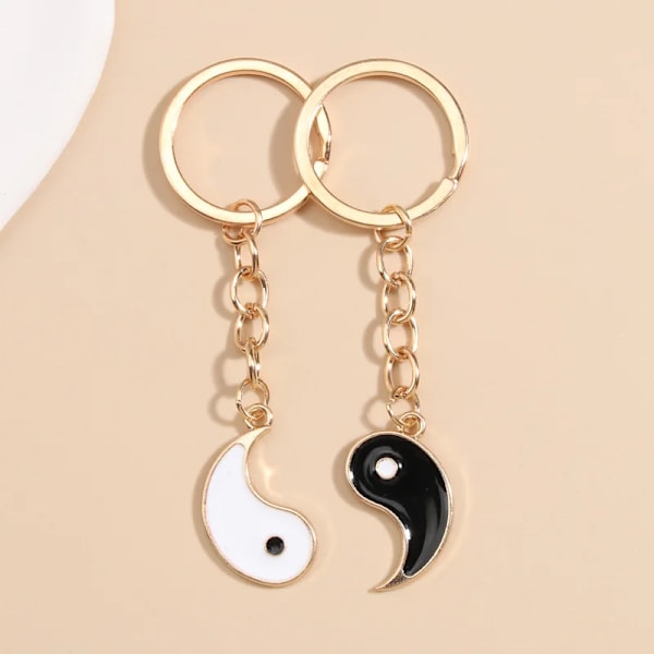 Yin Yang Tai Chi -avainperä BFF Parhaat ystävät Parit Setti Naisille Miehille Avainrengas Lahja E4434