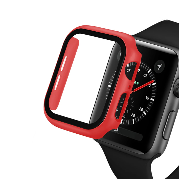 Glas+ cover för Apple Watch Ultra 49mm 8 7 41mm 45mm Tillbehör Skärmskydd Apple iWatch Series 6 5 SE 44MM 40MM 42MM 38MM Red Series 123 42mm