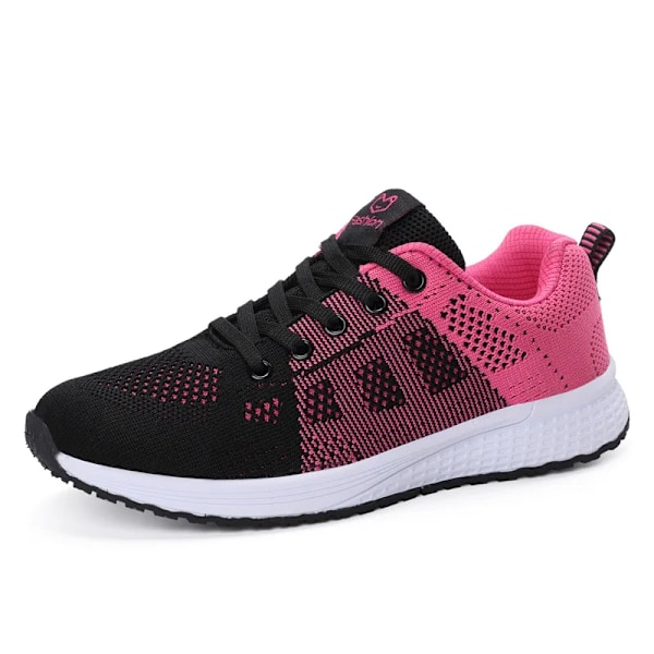 2024 Kvindesko Sommer Luft Mesh Sport Aqua Sko Udendørs Kvindernes Hurtig Tørre Vandsko Sneakers Unisex Løbesko 1721 Black red 37