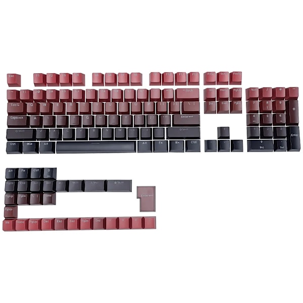 Gradient Keycaps Bakgrundsbelyst S Black Red