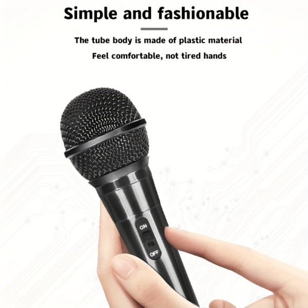 Trådbunden dynamisk mikrofon Pullbox Ljud Karaoke Sång KTV Sångprestanda Trådbunden handhållen mikrofon Mixerkonsol Power Dynamisk 6,5 mm Black