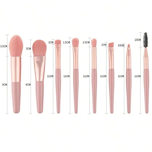 8st Makeup Brush Set Makeup Concealer Brush Blush Loose Powder Brush Eye Shadow Highlighter Foundation Brush Skönhetsverktyg 09