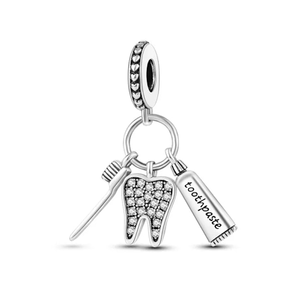 Hot Sale Ny Charms 925 Sterling Silver Blå Ögon Pärlor Clips Charm Säkerhet Kedja För Original Armband Diy Juvele Tillverkning YFC283