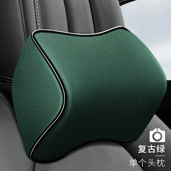 Auton niskatyyny, päätuki, autoistuin, päänsuoja, auton istuin, muistivaahto, puuvilla, kaulan alle, Amagin Green Headrest