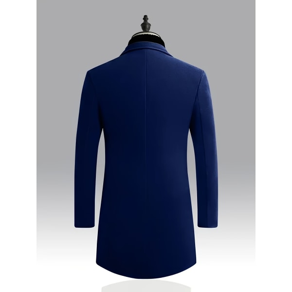 Klassisk design trenchcoat, mäns semi-formella Button Up Lapel Overcoat för höst och vinter verksamhet Khaki XS(44)