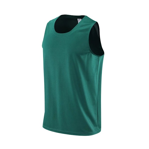 Mænd Basket Trøjer Trøjer Unge Basket Vest Uniformer Tomme Tilpassede Løbstræning Løse Trøjer Tøj Tank Top green Asian size XXL