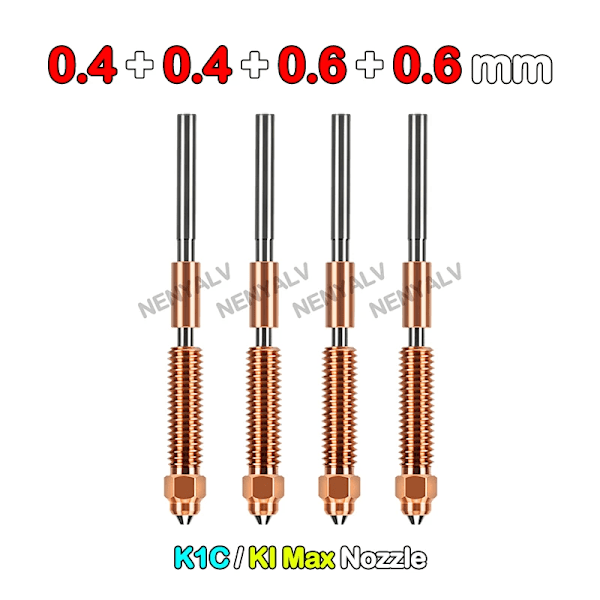 Päivitetty nopea suutin K1 Max K1c Ender-3 V3 3D-tulostimelle luovuuteen K. 1C Suutin 0.2/0,4/0. 6/0,8Mm MIX-4466 0.4mm