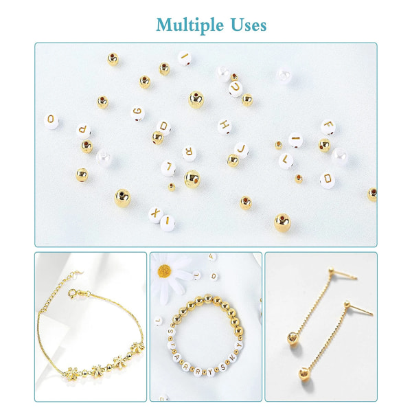 900st CCB brev Pärlor för smyckestillverkning Kit ABS pärlor Pärlor Set DIY Armband Halsband WHITE