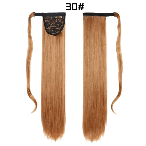 22-32 Tum Syntetiska Hår Fiber Värmeresistentan Curly Hår Med Ponytail Fake Chip-In Hår Extensions Pony Svans 30 22INCHES