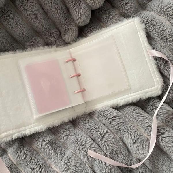 A5 Ins 3-Tums Små Kort Förvaring Stjärnmönster Plush Photo Album Binder Photocard Samling Böcker Lösa Kortt Der 02