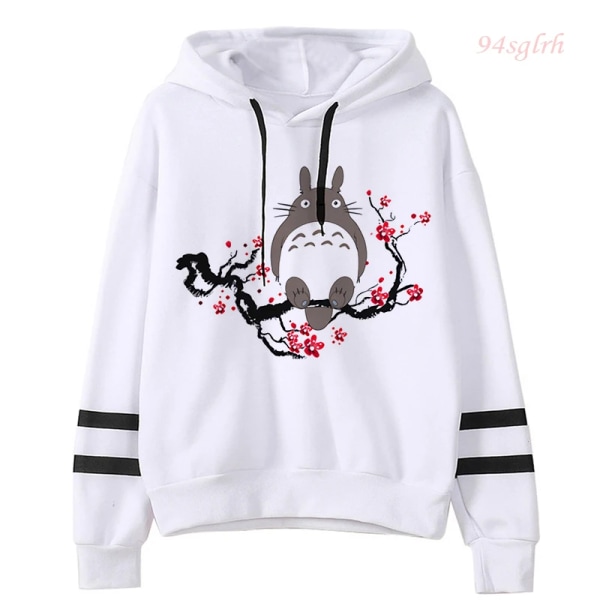 Kawaii My Neighbour Totoro Hoodies Dam Harajuku Hoodie Miyazaki Hayao Rolig Tecknad Grafisk Sweatshirts Kvinna 15621 Asian S