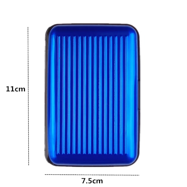 Mænd Aluminium Bankkort Holder Blokering Hard Case Tegnebog Solid Kreditkort Anti-RFID Scanning Beskyttelse Kort Holder Yellow