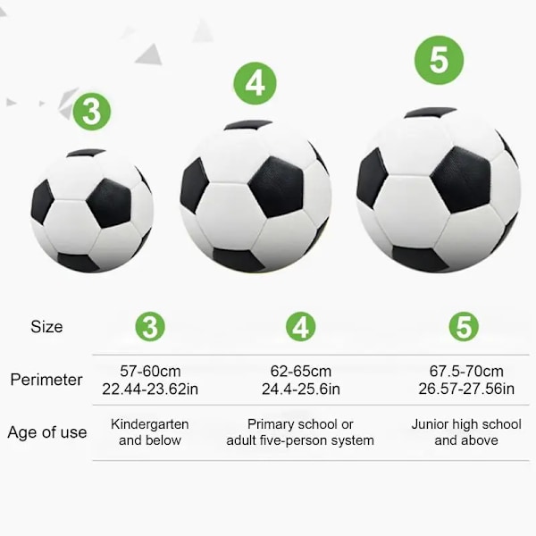 Udendørs PVC Fodbold til Børn Træning Fodbold Holdbar Størrelse 3 4 5 Fodbolde til Børn Legetøj Gave til Jul Fødselsdag E 3