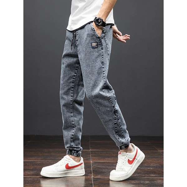 Vår Sommar Svart Blå Last Jeans Män Streetwear Denim Jogger Byxor Män Baggy Harem Jean Byxor Plus Storlek 6Xl 7Xl 8X L GRAY 3XL