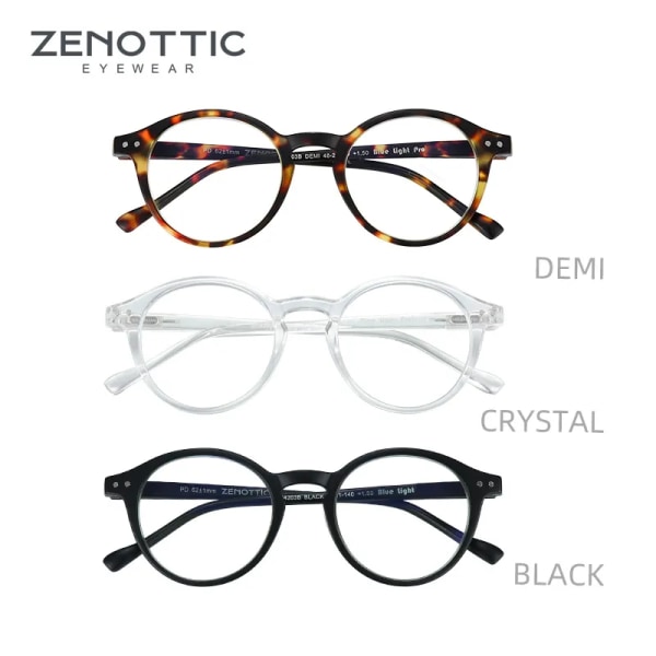 Anti-blått ljusblockerande läsglasögon Kvinnor Män Anti-bländning Presbyopiska datorglasögon Dioptri från +0 till +4,0 05 CR Brown Frame