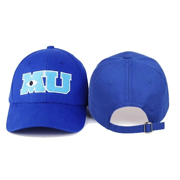 Mode Män Baseball Cap Monsters University Mu Brevbroderi Caps Blue Hatt Solhattar Snapback Hats Blue