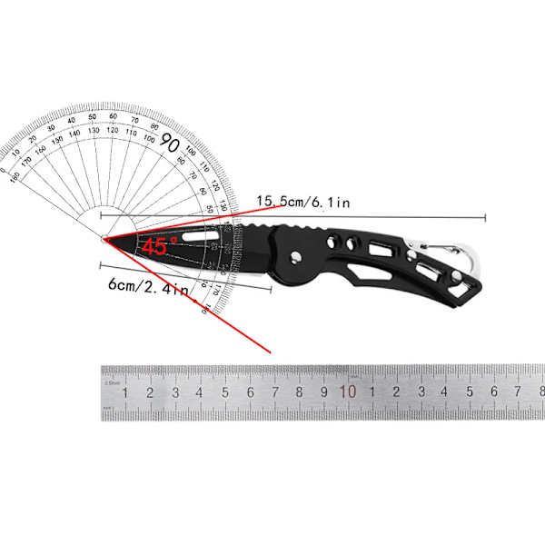 Militära Taktiska Kniv Kedja Rostfritt Stål Fällande Blad Kniv Keyring Mini Pocket Kniv Nyckelringar Utomhus Överlevnad Till Og A