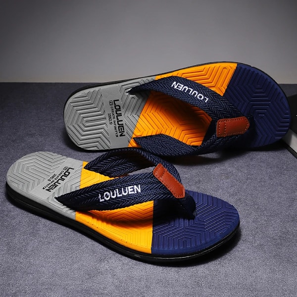 Høj Kvalitet Hot Sale Mænd Flip Flops Sommer Strand Flip Flops Mænd Mode Åndbar Afslappet Strand Mænd Tomp Sommer Udendørs Black 41