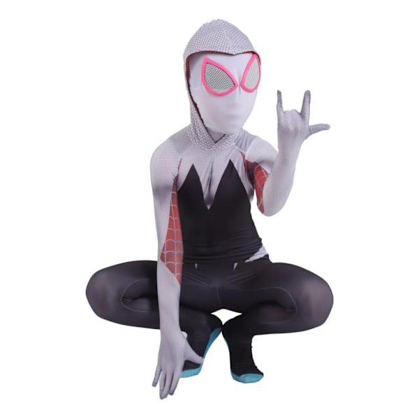 Spindelgirls Gwen Stacy Spandex Hoppdräkter Pojke Flicka Zentai Kostym För Halloween Cosplay Kvinnlig Spindel Dräkt För Barn Kostymer 1 150