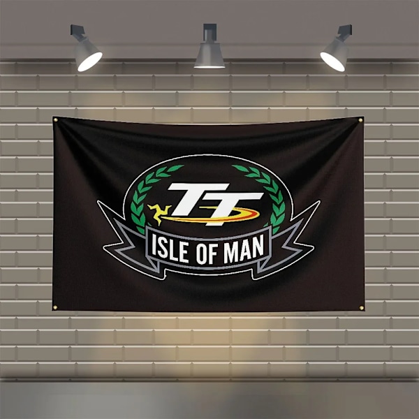 3x5 Ft TT Isle of Man Racing Motorcykel Flag Polyester Trykt Motorcykel Flag til Værelse Garage Dekoration ZZ0755 60 x 90cm